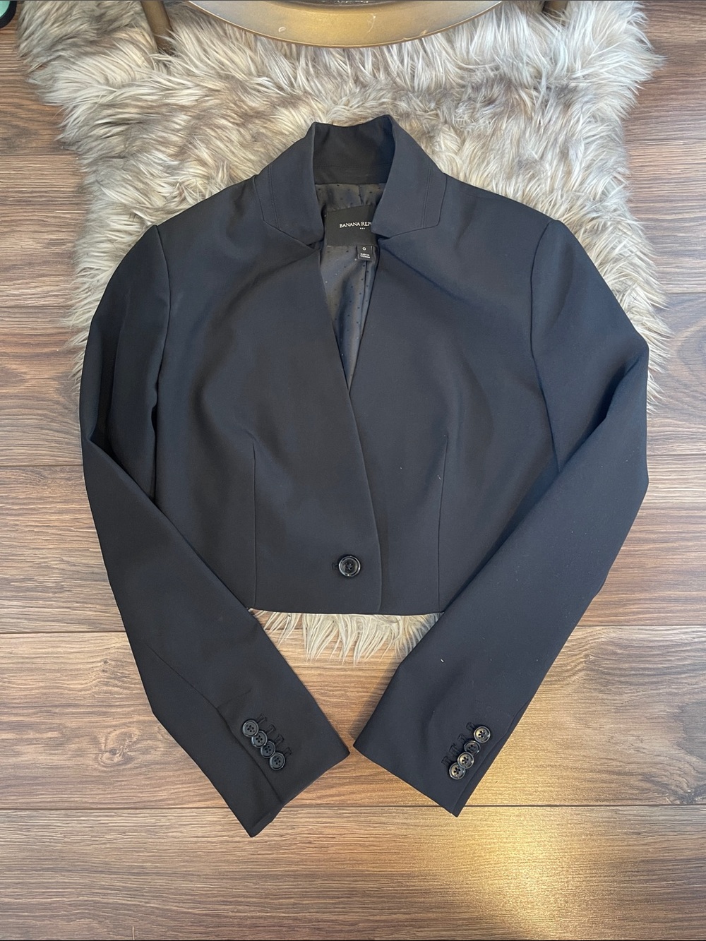Banana Republic Black Cropped Blazer Jacket